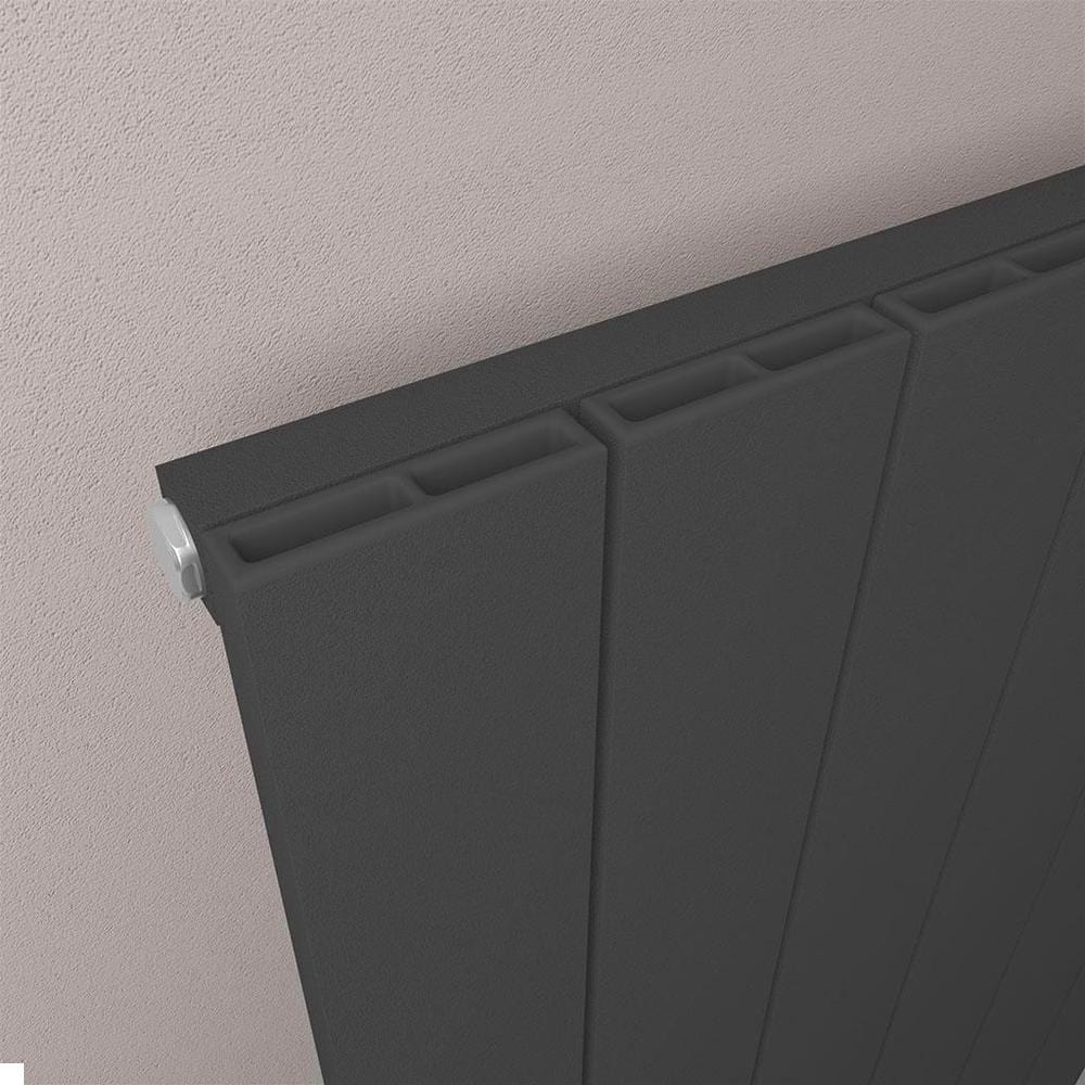 Eastbrook Panel Radiators Eastbrook Charlton Vertical Designer Radiator in Matt Black