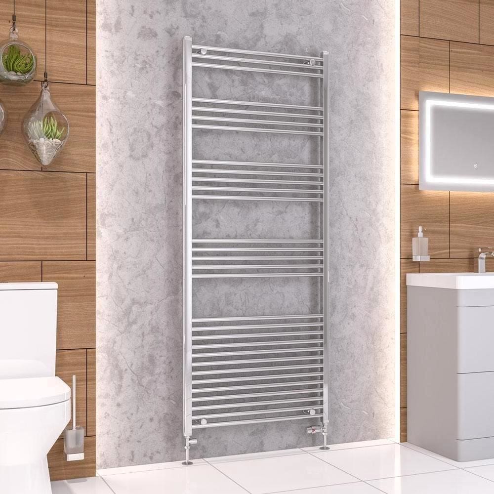 Eastbrook Ladder Rail Eastbrook Wendover Straight Heated Towel Rail in Chrome 1800 x 750mm / Electric Only