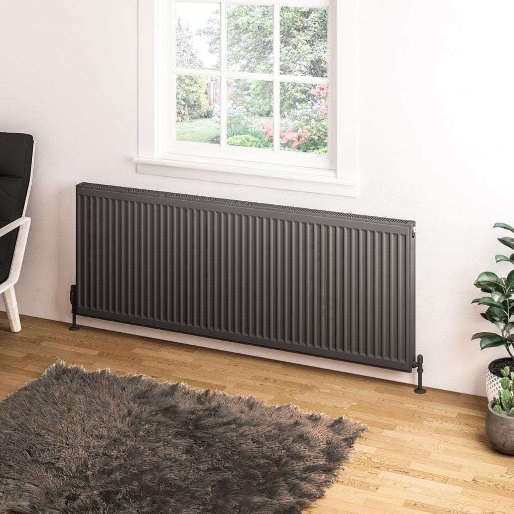 Aquarius Type 11 Aquarius Type 11 Compact Panel Radiator In Matt Anthracite 600 x 1600mm