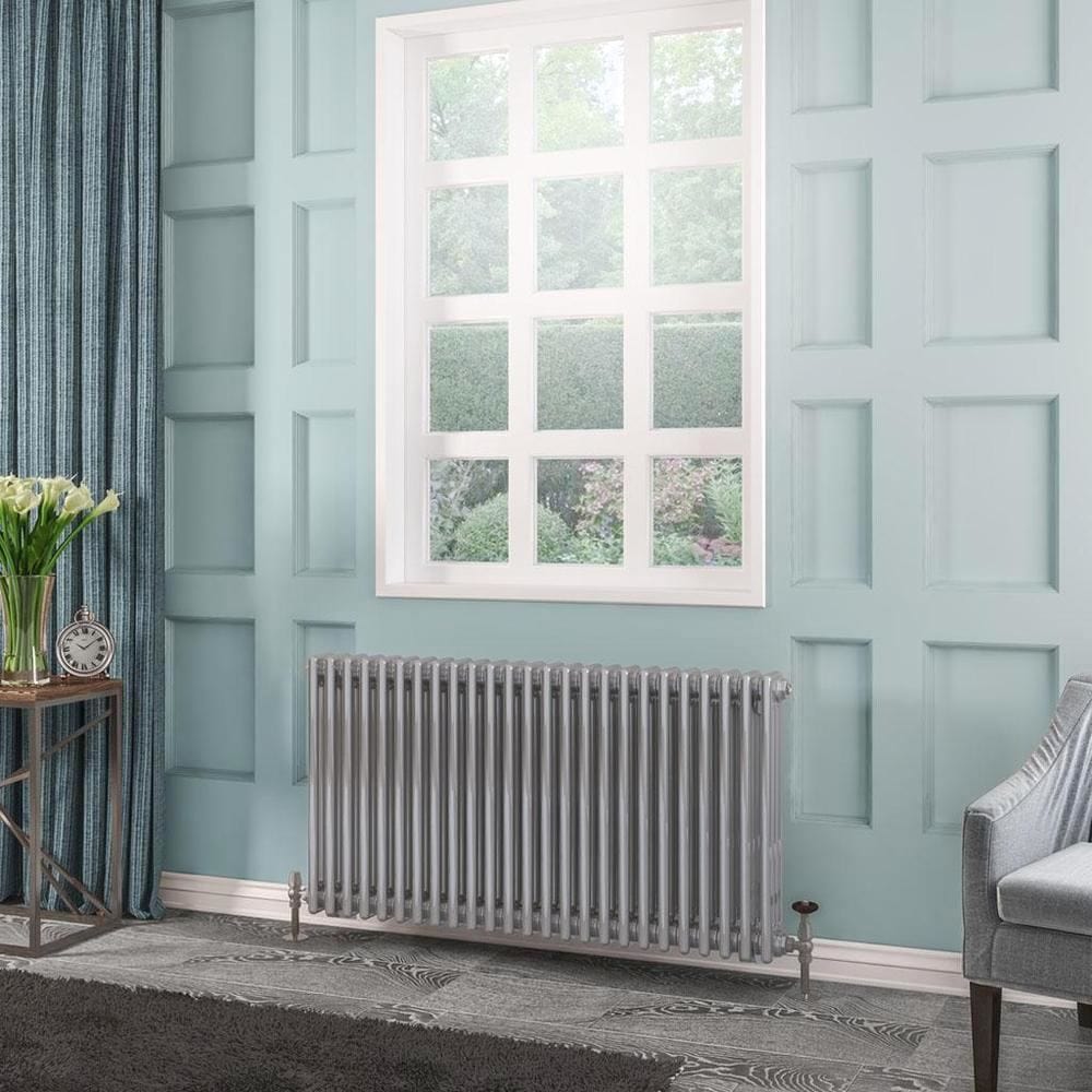 Eastbrook Column Radiator Eastbrook Rivassa Traditional 3 Column Radiator in Chrome Effect 600 x 1148 / Dual Fuel