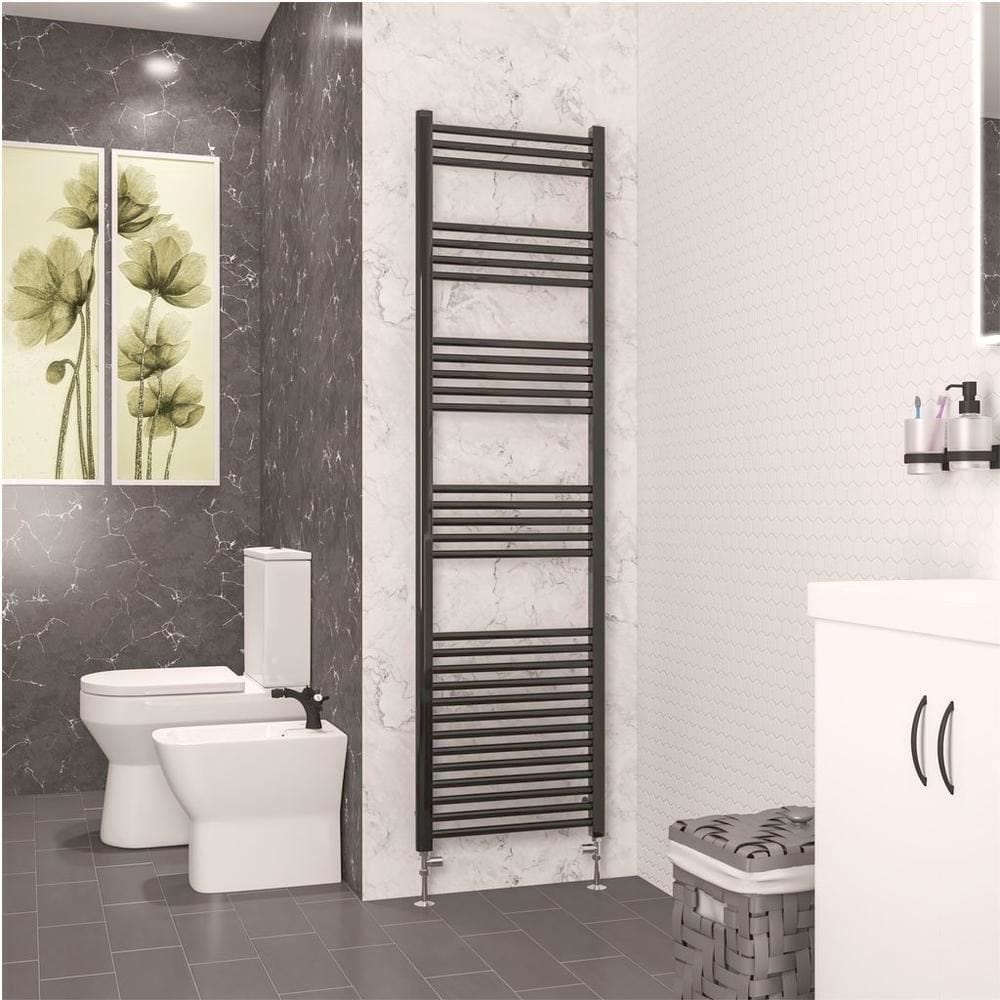 Eastbrook Ladder Rail Eastbrook Wendover Straight Heated Towel Rail in Black Gold 1800 x 500mm / Electric Only