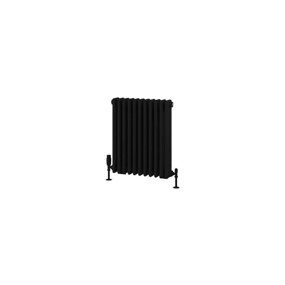 Eastbrook Column Radiator Eastbrook Rivassa Traditional 3 Column Radiator in Matt Black