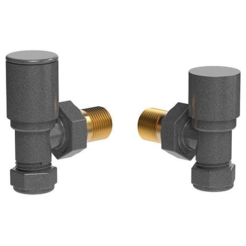 Vogue Radiator Valves Vogue Arne Round Manual Angled Valves - Espresso - VL003 15MMAP-ZEX