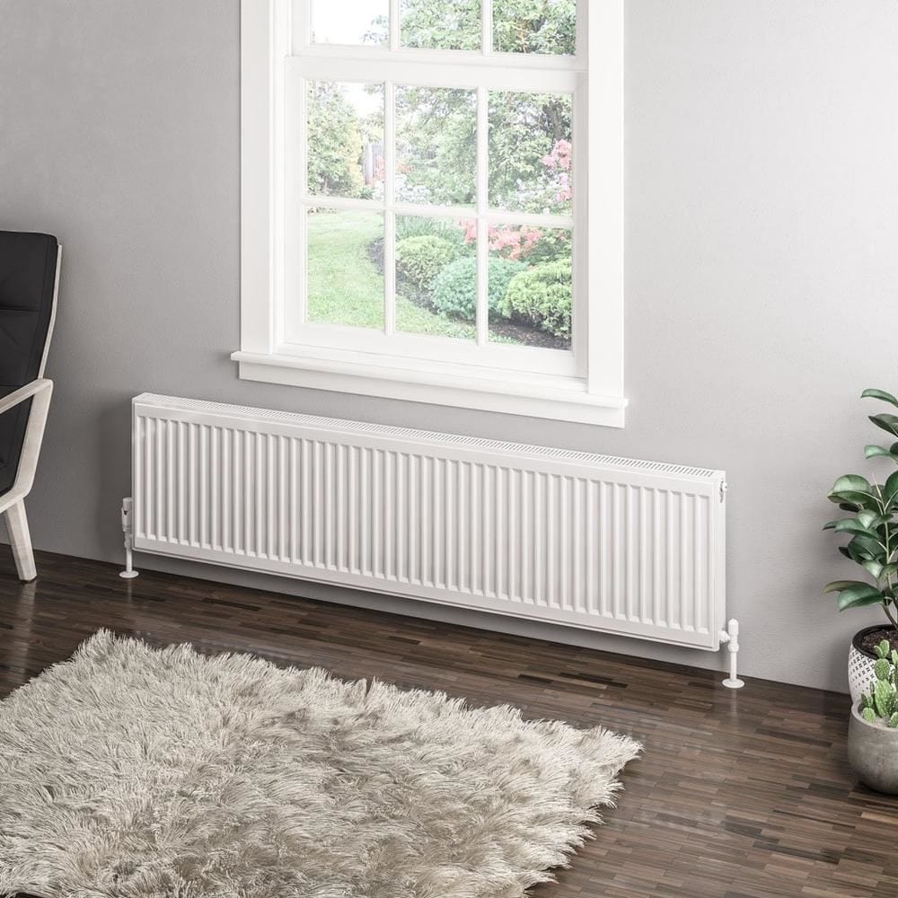 Aquarius Bathrooms Type 11 Aquarius Type 11 Compact Panel Radiator In Gloss White 400 x 1600mm