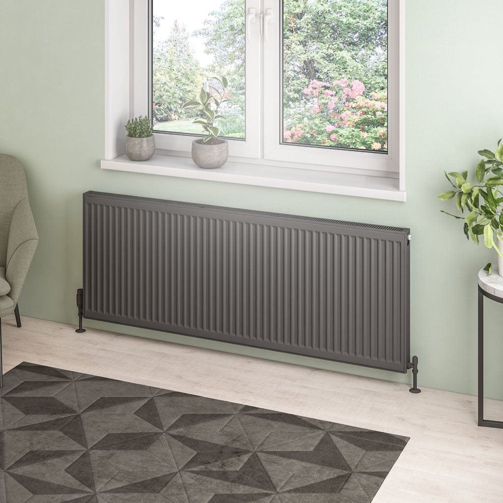 Aquarius Type 21 Aquarius Type 21 Compact Panel Radiator In Matt Anthracite 600 x 1600