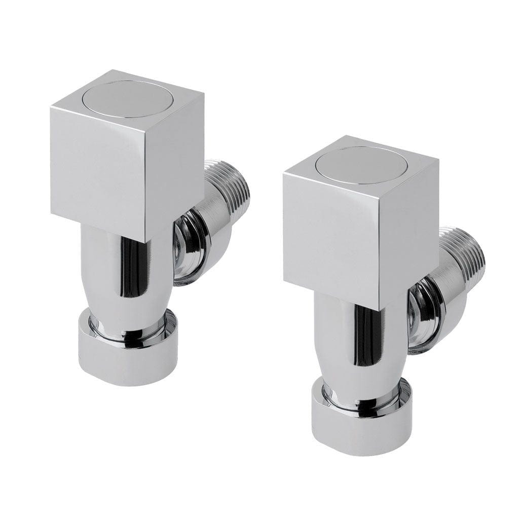 Totally Rads Eastbrook Angled Manual Radiator Valves Pair - Chrome - 41.3001