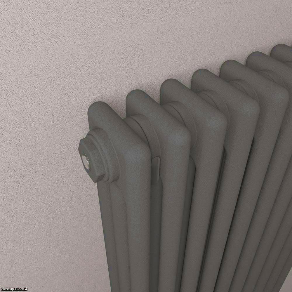Eastbrook Column Radiator Eastbrook Rivassa Traditional 3 Column Radiator in Matt Anthracite