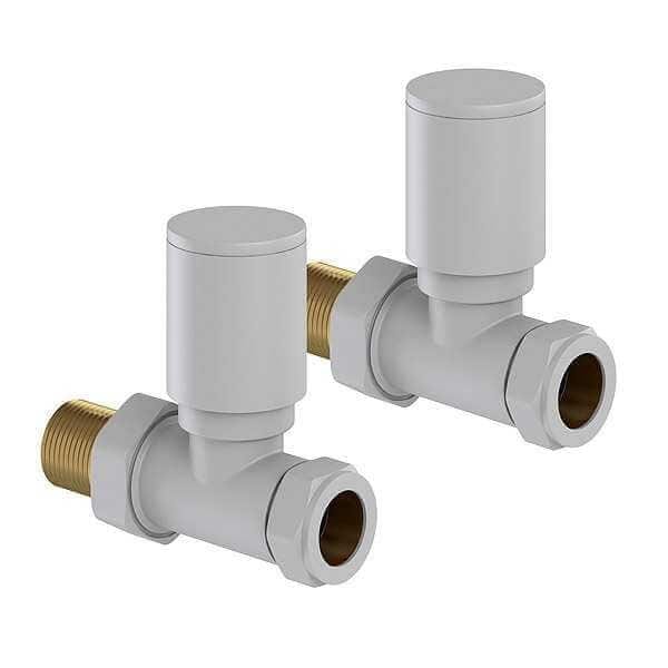 Tissino Radiator Valves Tissino Hugo2 Straight Radiator Valves - Mont Blanc - THU-207-MB