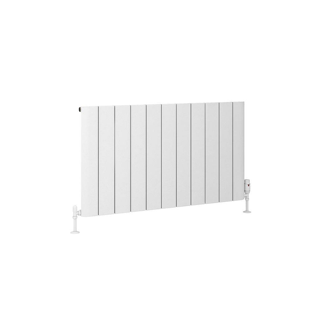 Eastbrook Panel Radiators Eastbrook Peretti Straight Horizontal Aluminum Radiator in Matt White