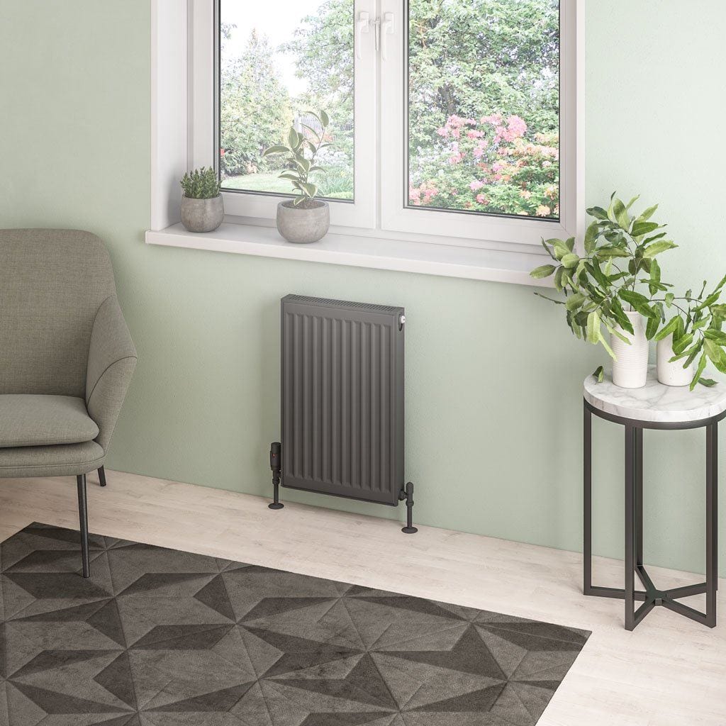 Aquarius Type 21 Aquarius Type 21 Compact Panel Radiator In Matt Anthracite 600 x 400