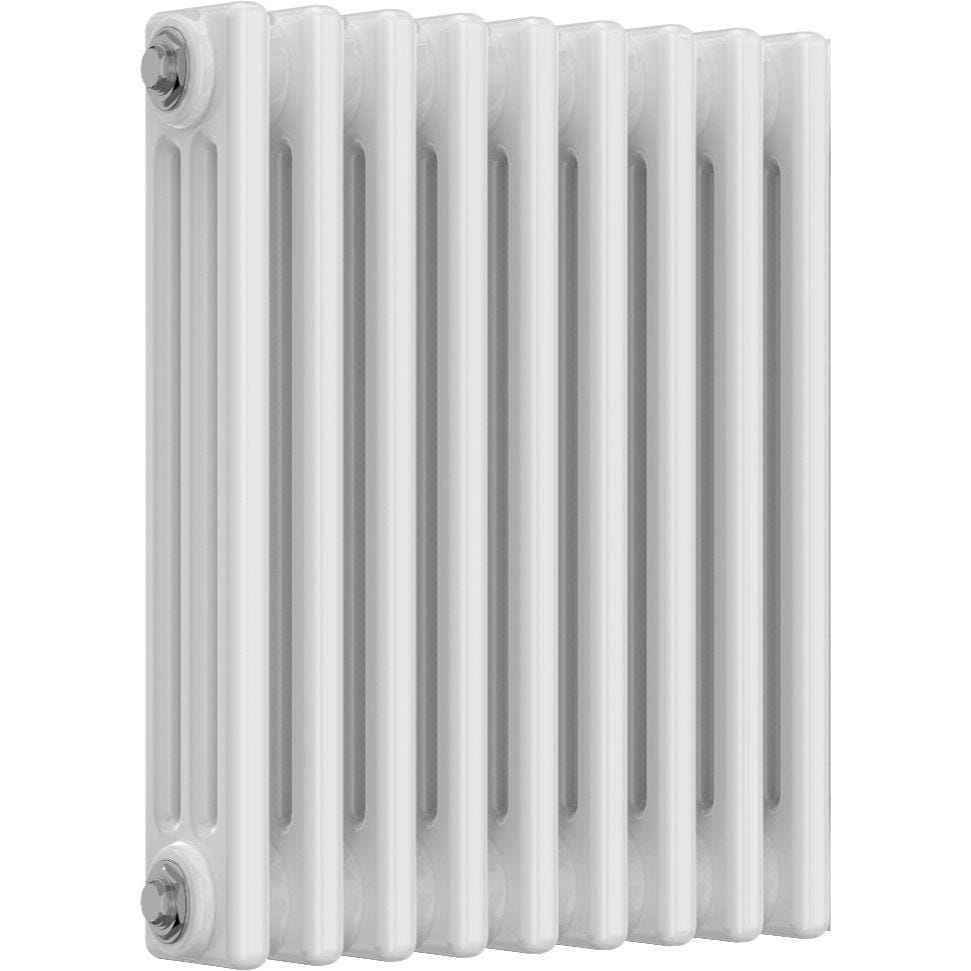 Aquarius Bathrooms Column Radiator Aquarius Foundry Horizontal 3 Column Radiator in White 500mm x 425mm