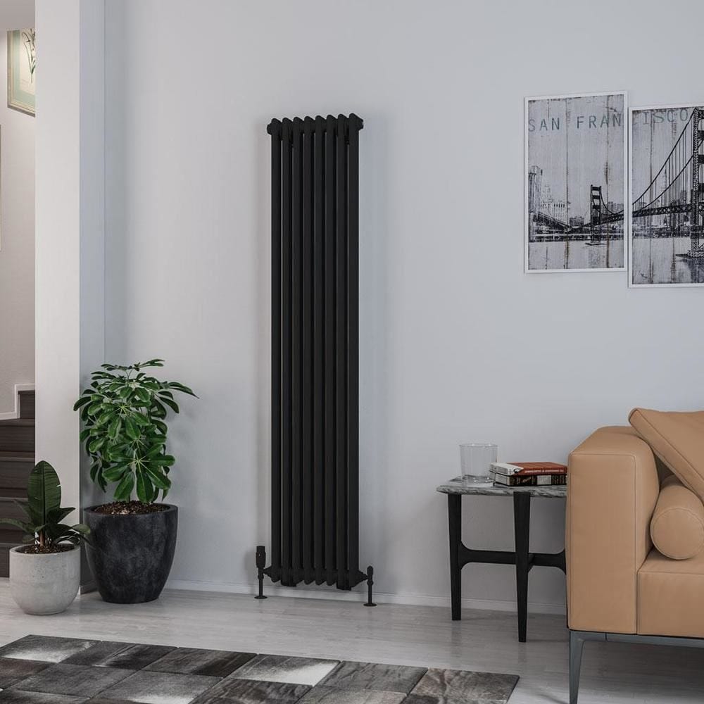 Eastbrook Rivassa Traditional 2 Column Radiator in Matt Black