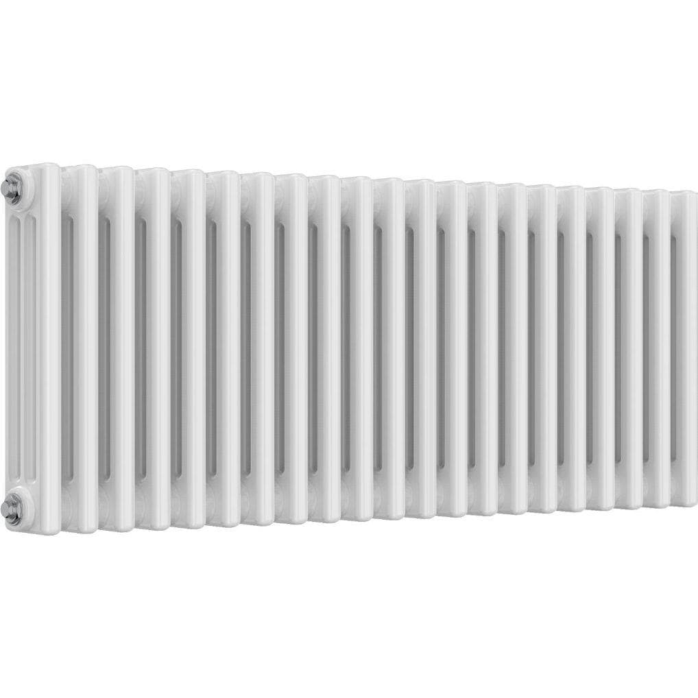 Aquarius Bathrooms Column Radiator Aquarius Foundry Horizontal 3 Column Radiator in White 400mm x 965mm