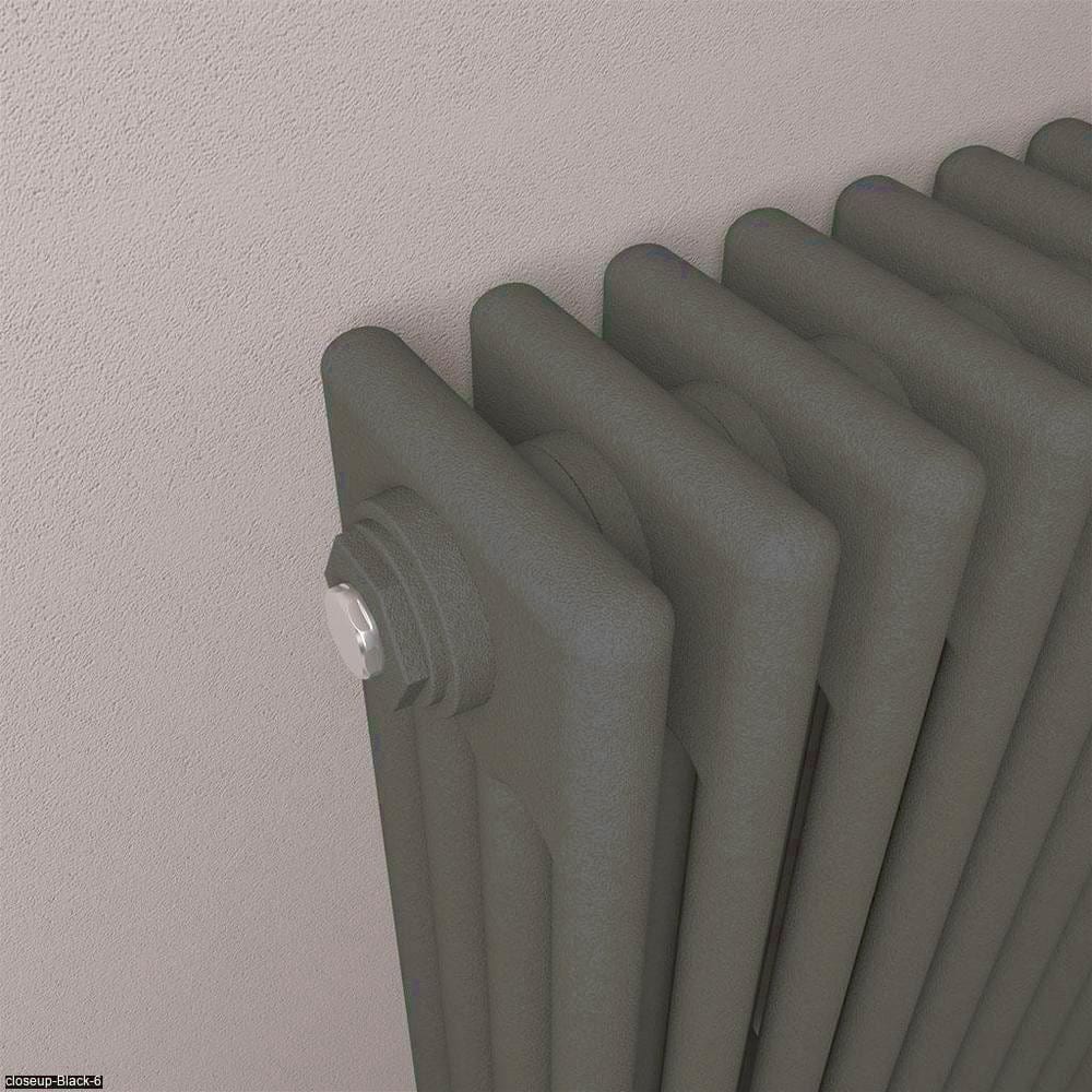 Eastbrook Column Radiator Eastbrook Rivassa Traditional 4 Column Radiator in Matt Anthracite
