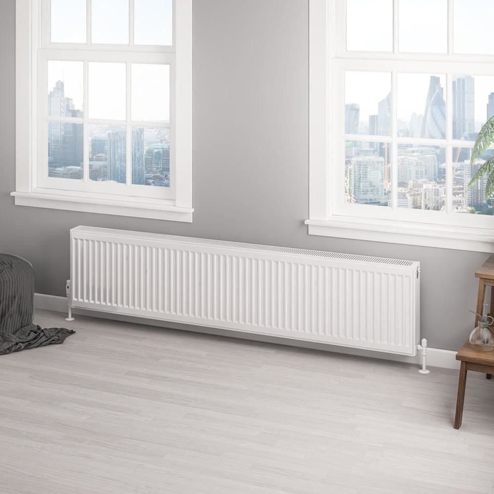 Aquarius Bathrooms Type 22 Aquarius Type 22 Compact Panel Radiator in Gloss White 400 x 1800mm