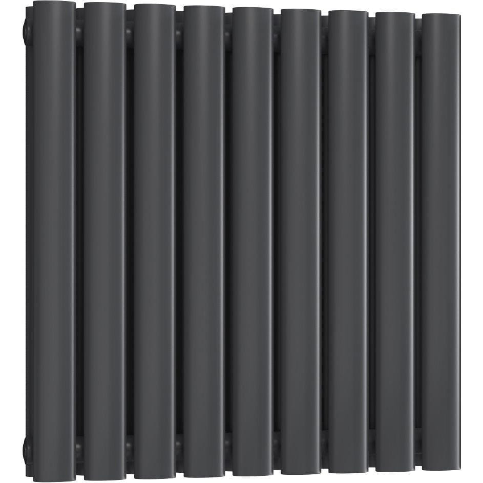 Aquarius Bathrooms Column Radiator Aquarius Athens Horizontal Double Column Radiator 600 x540mm / Anthracite