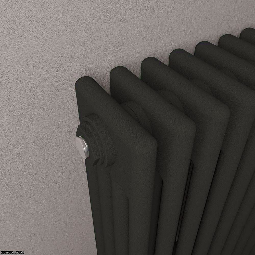 Eastbrook Rivassa Traditional 4 Column Radiator in Matt Black