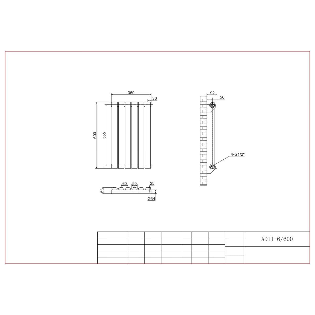 Aquarius Bathrooms Column Radiator Aquarius Athens Single Horizontal Column Radiator in White