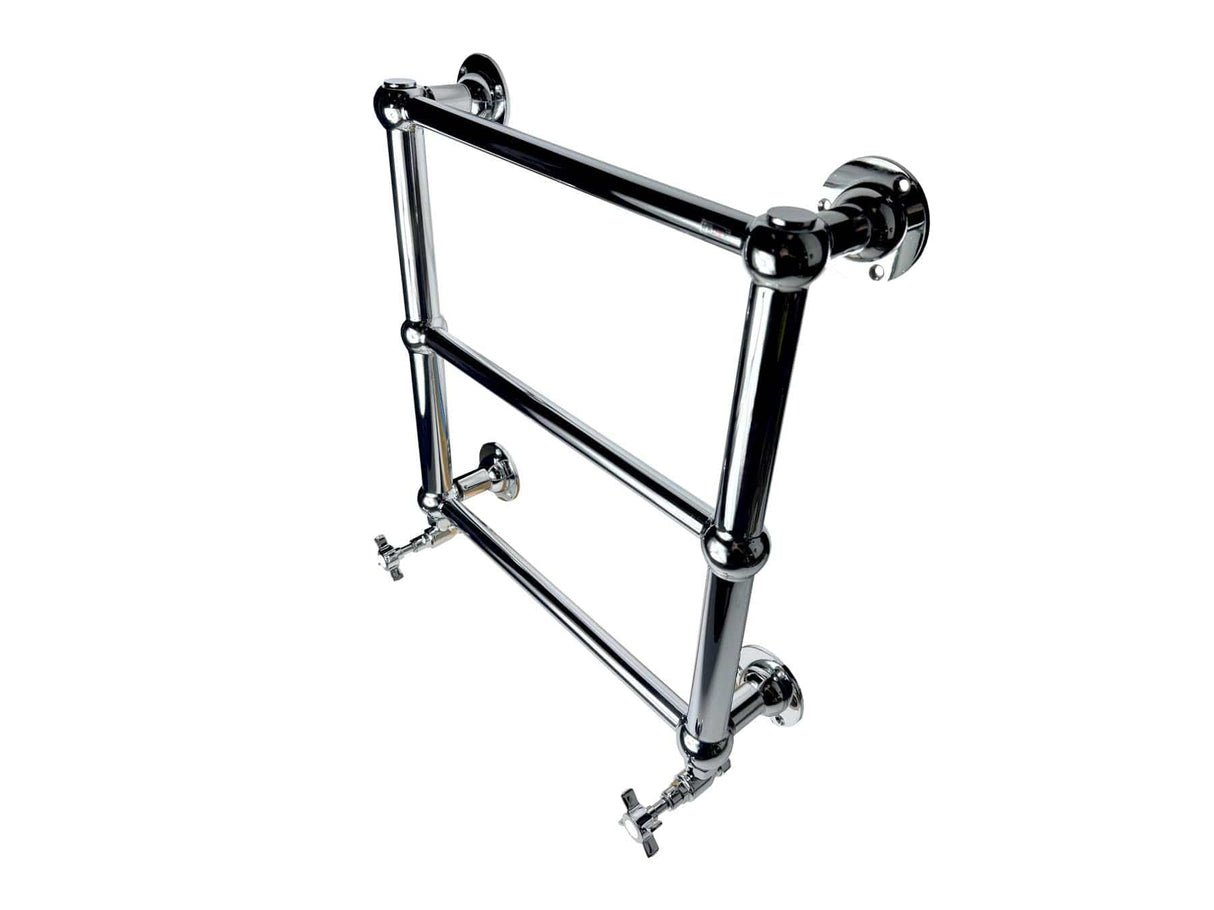 Imperial Traditional Towel Radiators Imperial Lund Traditional Wall Mounted Heated Towel Rail in Polished Nickel