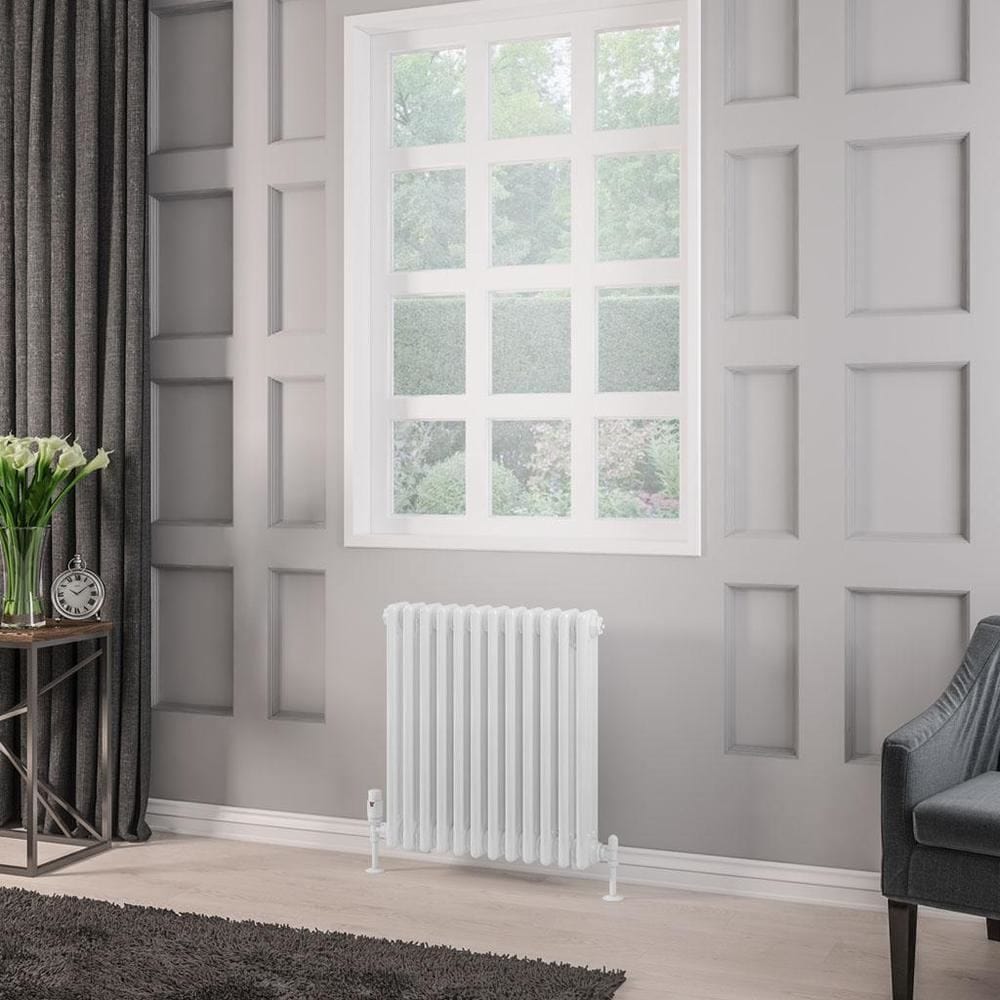 Eastbrook Column Radiator Eastbrook Rivassa Traditional 3 Column Radiator in White 600 x 563 / Central Heating