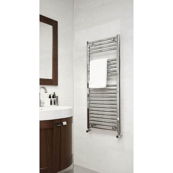 Vogue Ladder Rail Vogue Focus Straight Towel Rail in Chrome 1200 x 500 / Central Heating