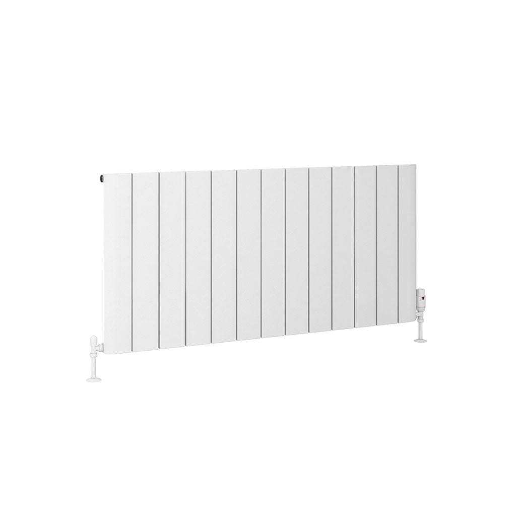 Eastbrook Panel Radiators Eastbrook Peretti Straight Horizontal Aluminum Radiator in Matt White