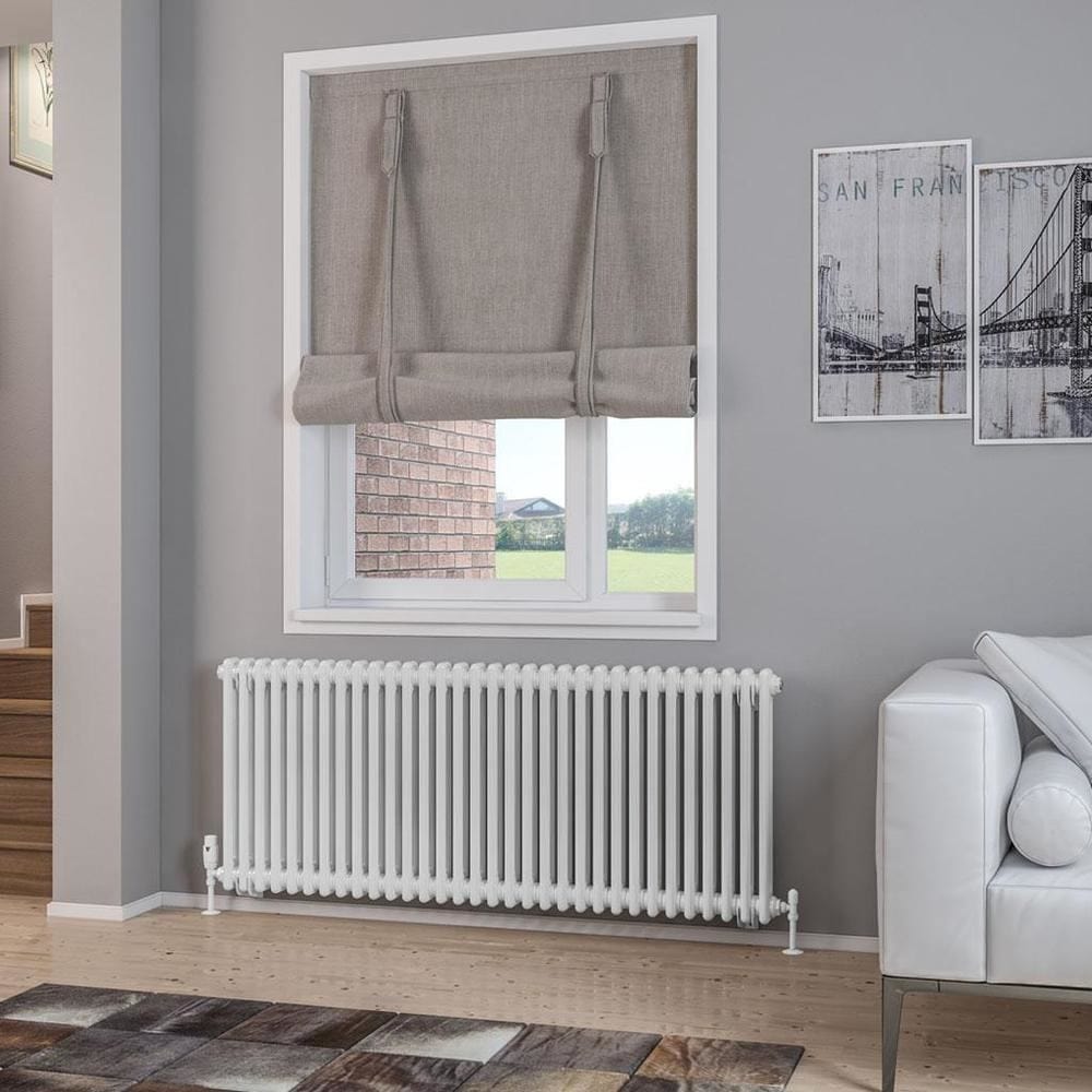 Eastbrook Column Radiator Eastbrook Rivassa Traditional 2 Column Radiator in Gloss White 600 x 1460 / Central Heating