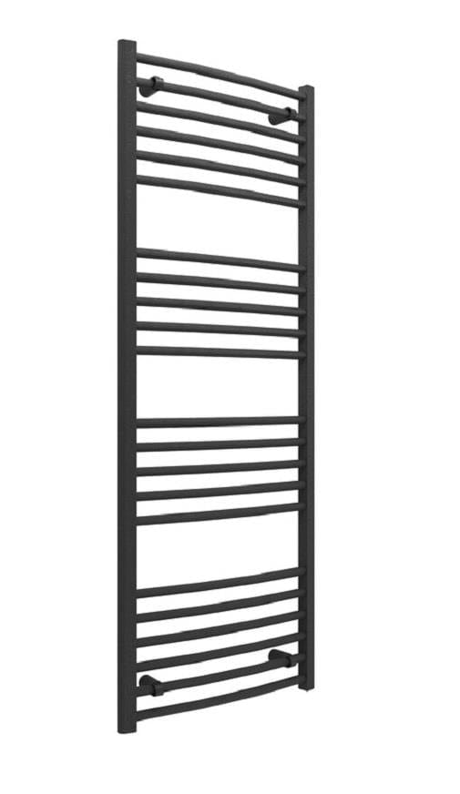 Aquarius Ladder Rails Aquarius Graph High Heat Output Curved Ladder Rail in Anthracite 1600 x 500mm