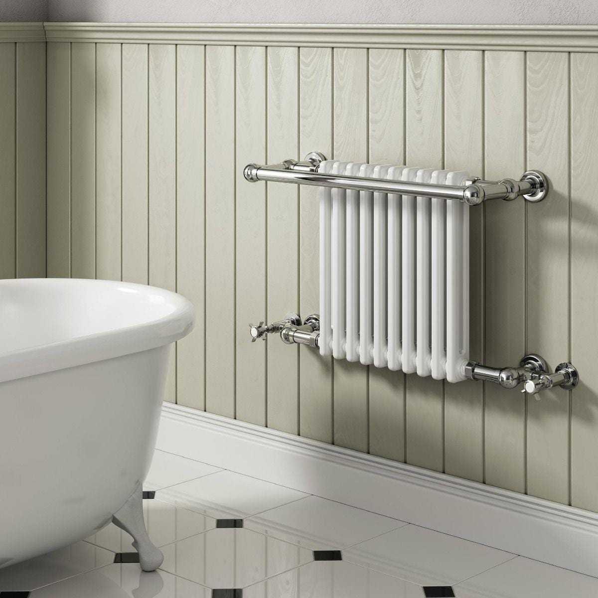 Reina Inset Radiator Reina Camden Central Heating Traditional Towel Radiator 505 x 770mm