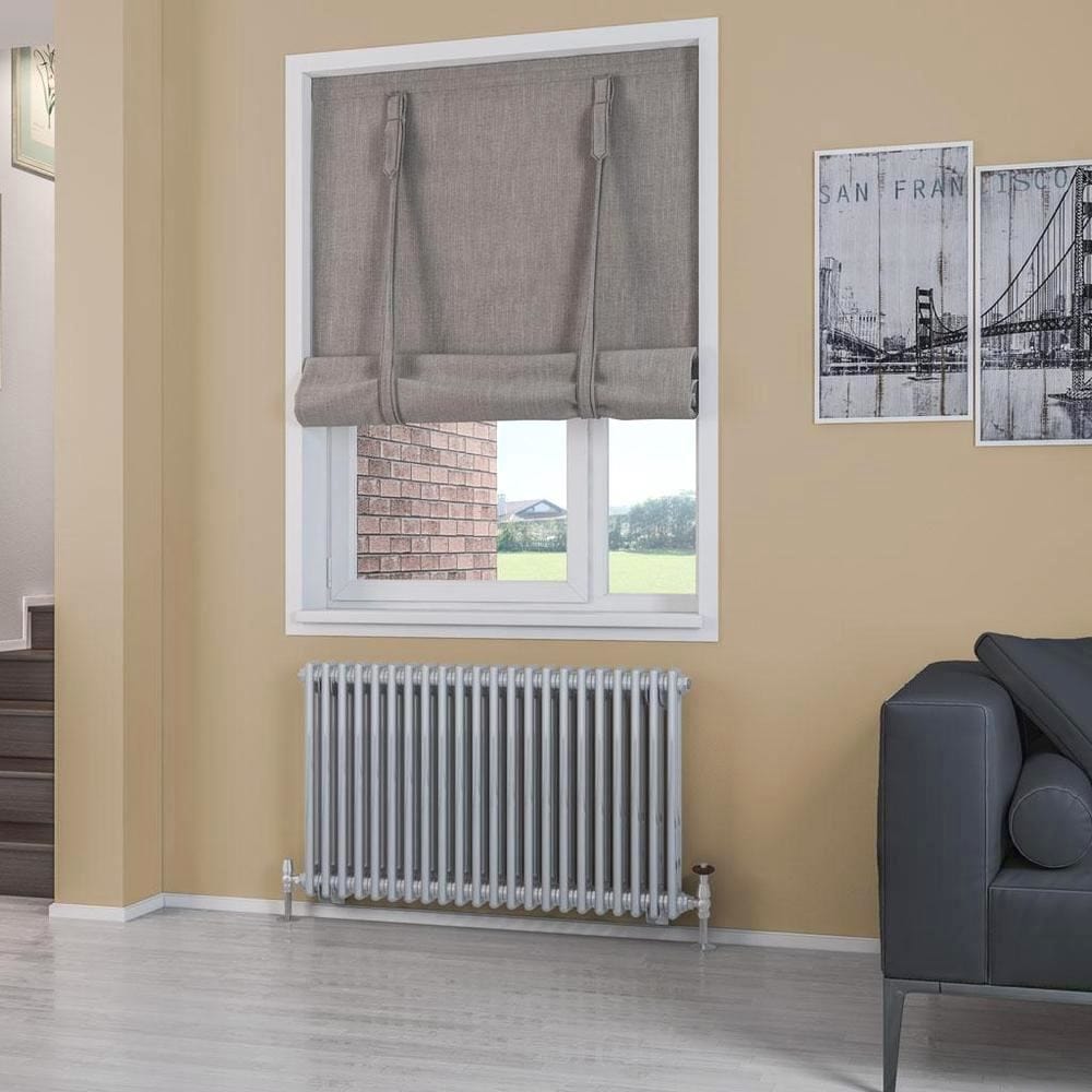 Eastbrook Column Radiator Eastbrook Rivassa Traditional 2 Column Radiator in Chrome Effect 600 x 1010 / Dual Fuel