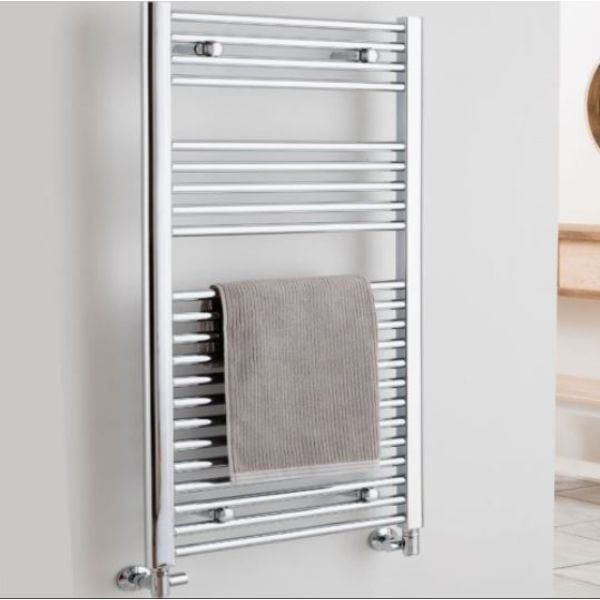 Vogue Ladder Rail Vogue Focus Straight Towel Rail in Chrome 1800 x 400 / Dual Fuel