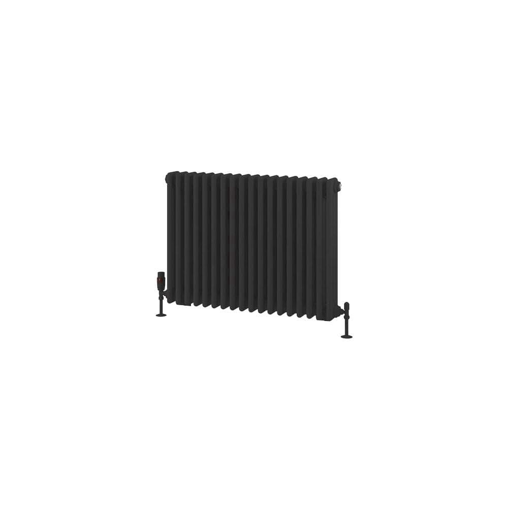 Eastbrook Column Radiator Eastbrook Rivassa Traditional 3 Column Radiator in Matt Black