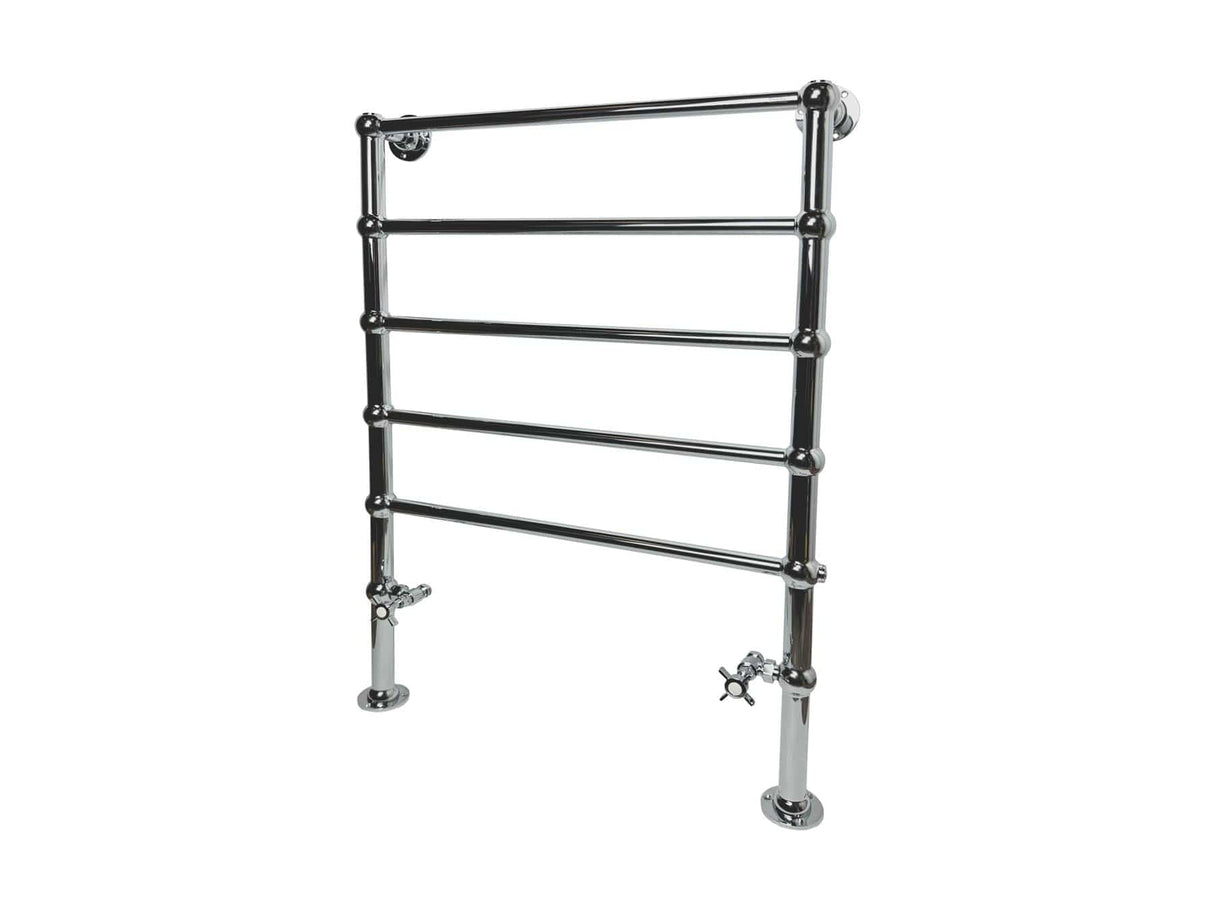 Imperial Imperial Lund Traditional Heating Towel Rail - 1000 x 700 - Floor Mounted - Chrome - Central Heating - RAD0130100