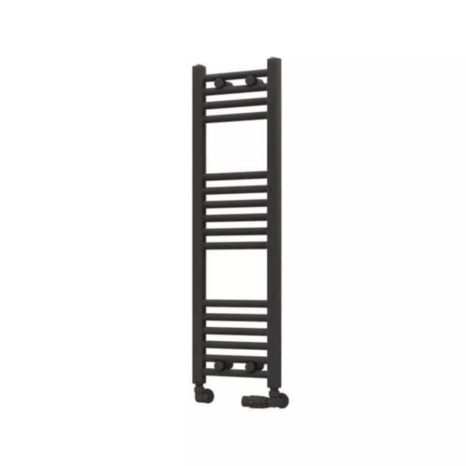 Eastbrook Wingrave Vertical Straight Heated Towel Rail - 1000 x 300mm in Matt Anthracite