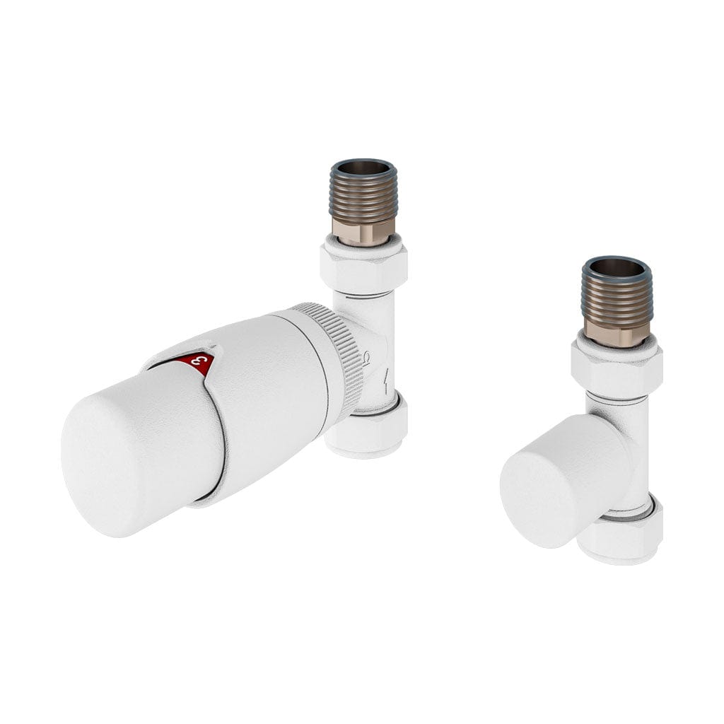 Eastbrook Radiator Valves Eastbrook Darlington Straight Thermostatic Radiator Valve - Matt White - 54.0019