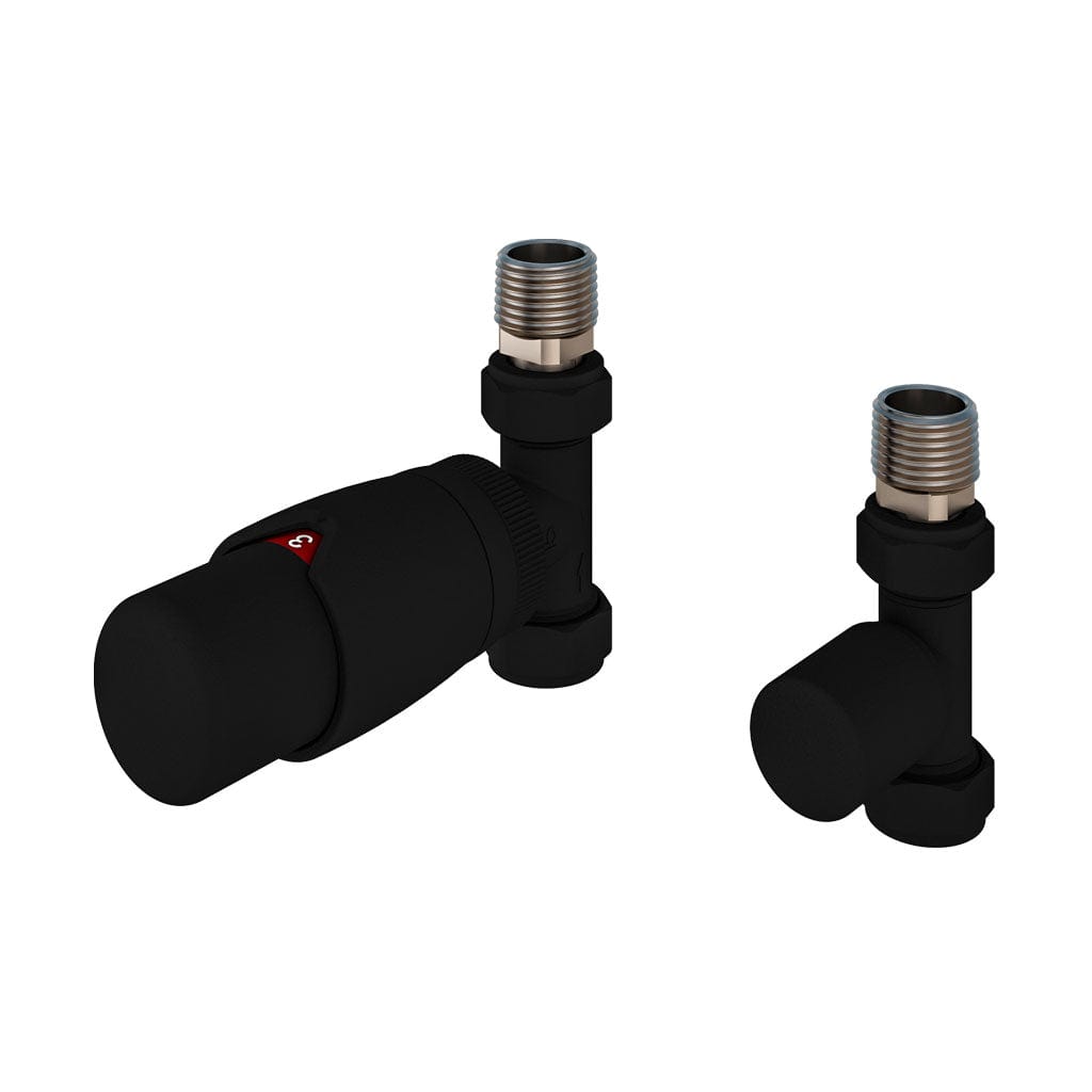 Eastbrook Radiator Valves Eastbrook Darlington Straight Thermostatic Radiator Valve - Matt Black - 54.0021