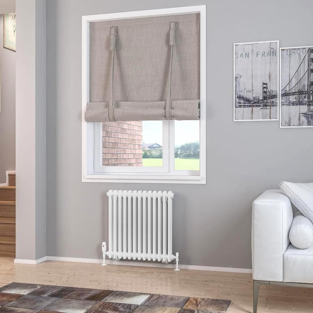 Eastbrook Column Radiator Eastbrook Rivassa Traditional 2 Column Radiator in Gloss White 600 x 608 / Electric Only