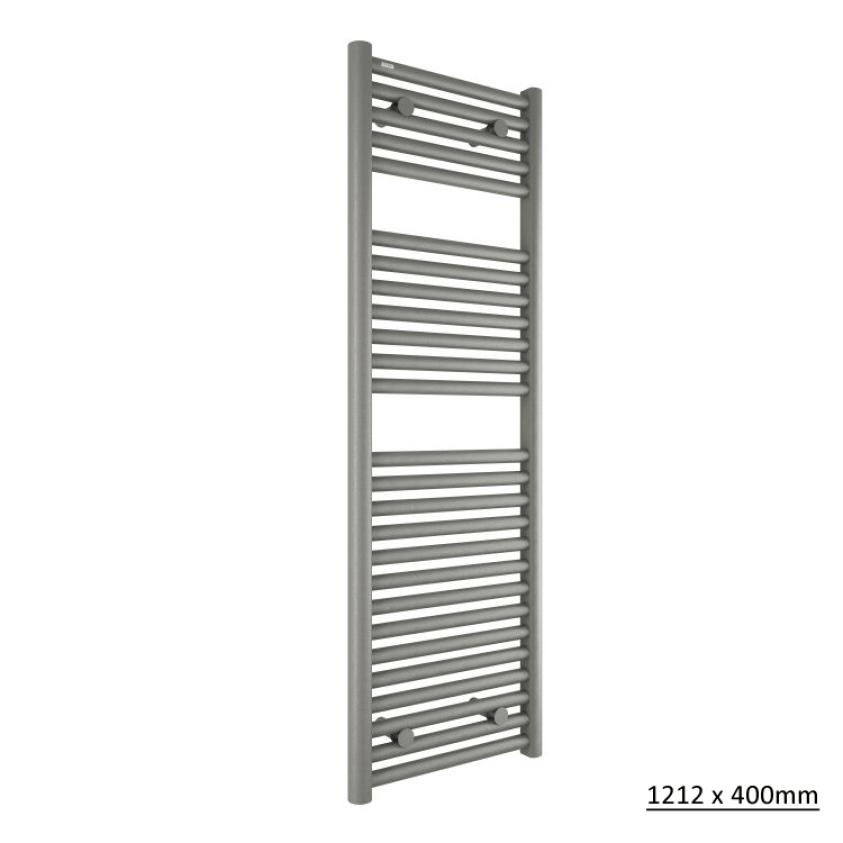 Tissino Ladder Rails Tissino Hugo2 Designer Towel Radiator in Lusso Grey 1212 x 500 / Central Heating