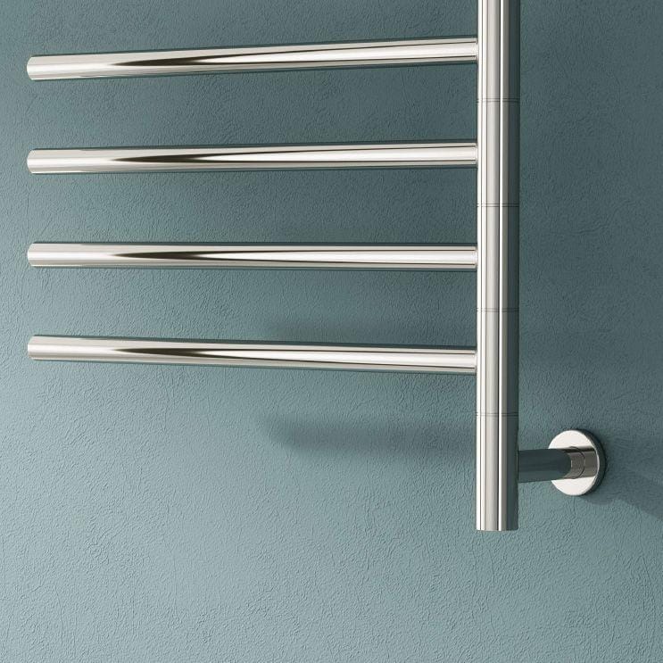 Reina Designer Towel Radiator Reina Rance 455 x 500mm Electric Only Towel Radiator in Polished Stainless Steel