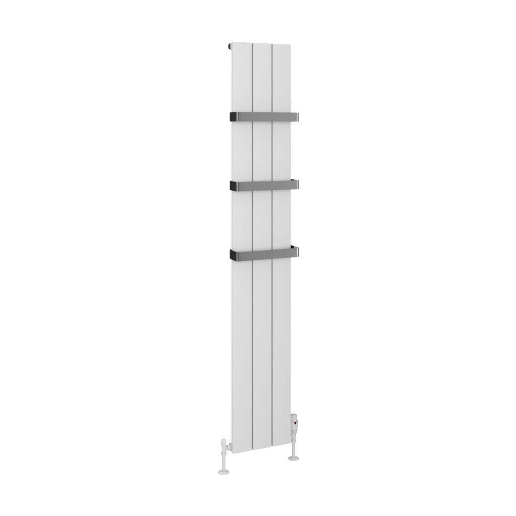 Eastbrook Panel Radiator Eastbrook Rosano Straight Vertical Aluminium Radiator in Matt White
