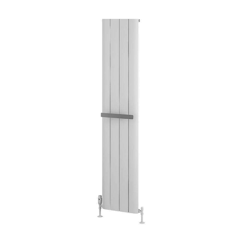 Totally Rads Ladder Rails Eastbrook Wendover Curved Vertical Heated Towel Rail in White