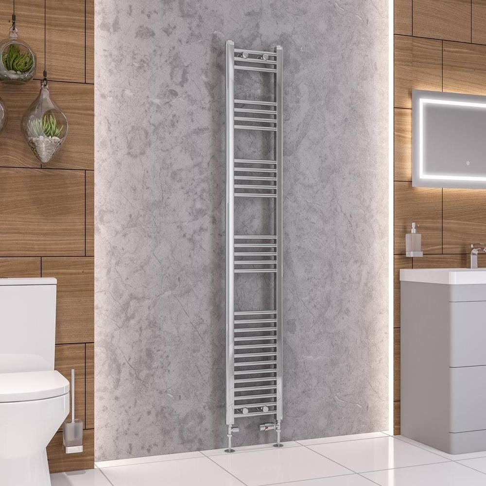 Eastbrook Ladder Rail Eastbrook Wendover Straight Heated Towel Rail in Chrome 1800 x 300mm / Central Heating