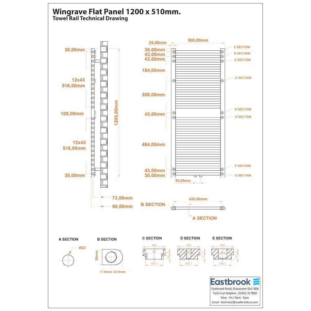Eastbrook Flat Panel Radiator Eastbrook Wingrave Flat Panel Radiator In Matt Black