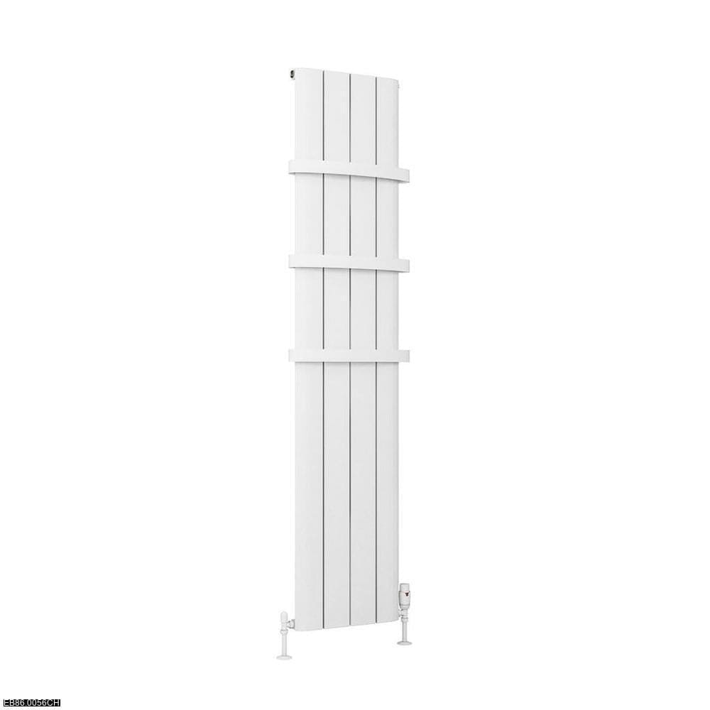 Eastbrook Panel Radiator Eastbrook Peretti Straight Vertical Aluminium Radiator in Matt White