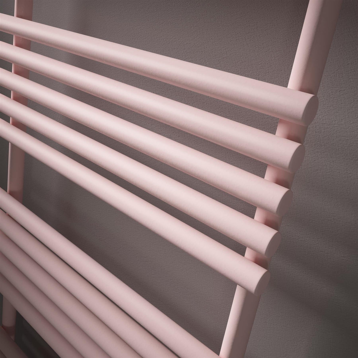 Redroom Designer Towel Radiators Redroom TT Lux Straight Vertical Heated Towel Rail in Blush Pink