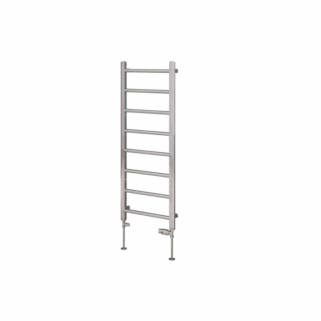 Eastbrook Ladder Rail Eastbrook Tuscan Round Heated Towel Rail in Chrome 1200 x 450 / Electric Only