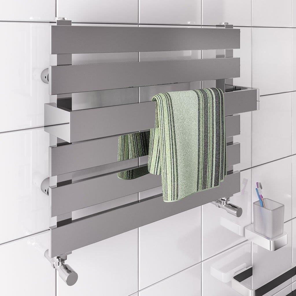 Eastbrook Designer Towel Radiators Eastbrook Ascona Straight Horizontal Towel Rail in Chrome