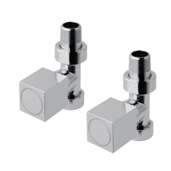 Totally Rads Eastbrook Straight Manual Radiator Valves Pair - Chrome - 41.3002