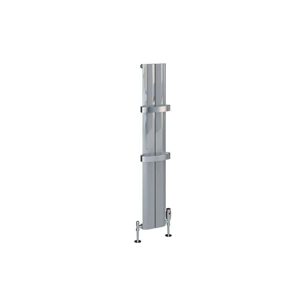 Eastbrook Panel Radiators Eastbrook Berlini Straight Vertical Aluminium Radiator in Polished Aluminium