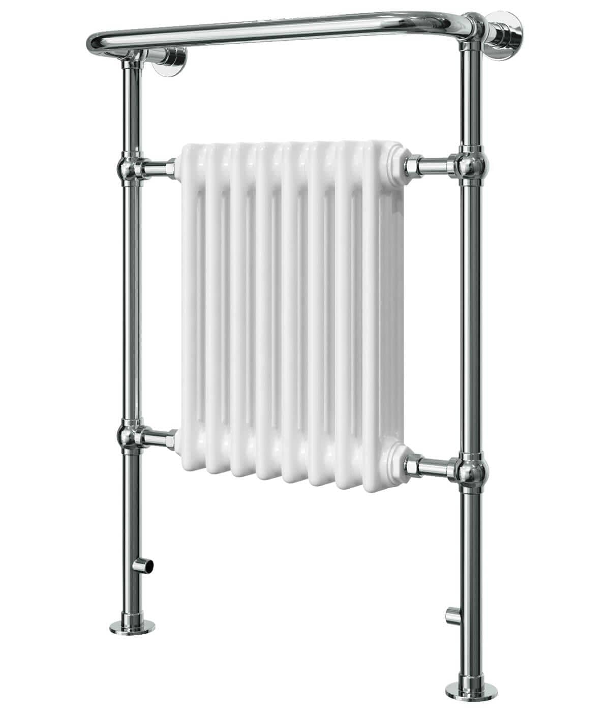Vogue Insert Radiators Vogue Regency Traditional Floor Mounted Radiator in Chrome/White